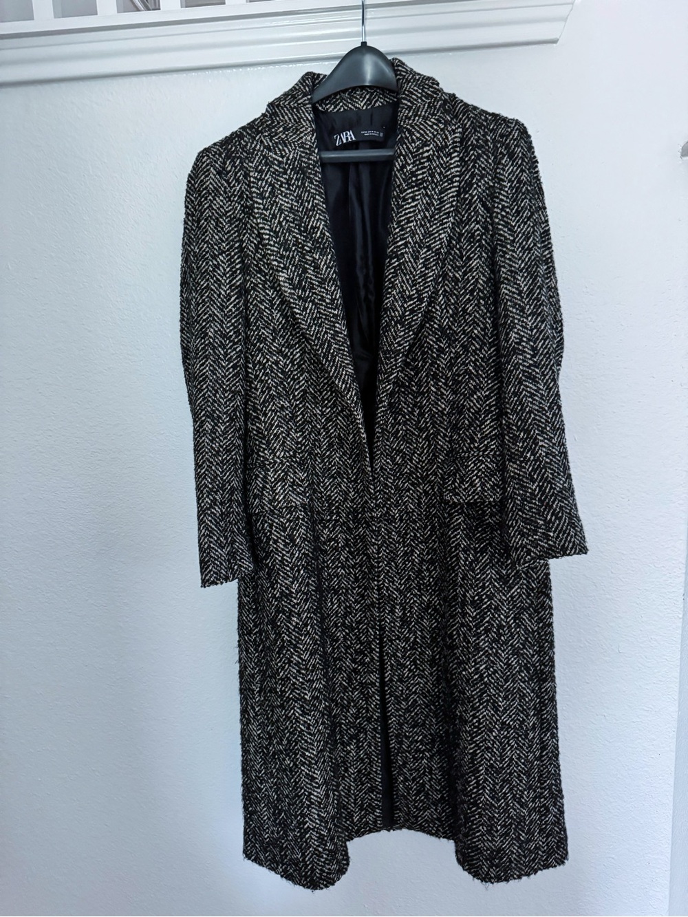 ZARA Herringbone Coat SZ M